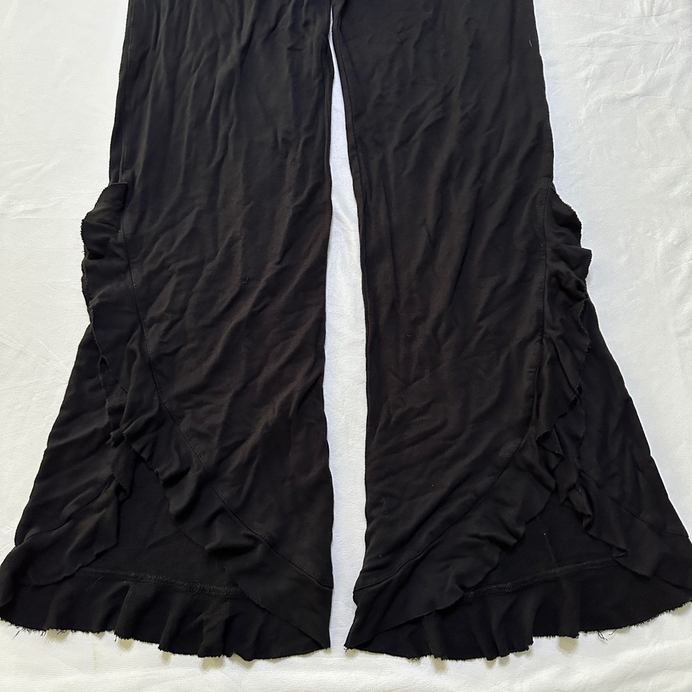 Matilda Jane Black Ruffle Flare Pants Womens S Junior 16 Whimsigoth Boho Lounge - Picture 3 of 10